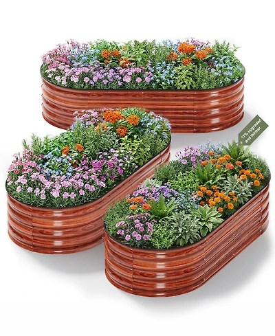 32in Wood Planter Box with Trellis Mobile Raised Bed for Climbing Plant