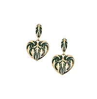 Sohi Women's Gold Heart Drop Earrings