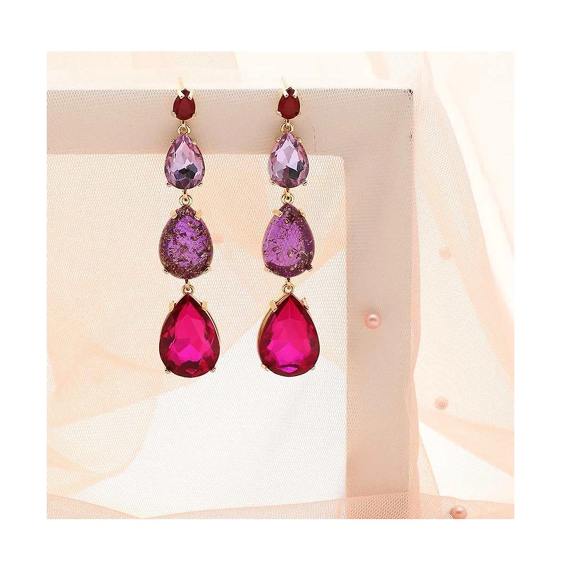 Sohi Women's Teardrop Drop Earrings