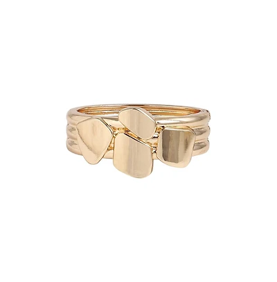 Sohi Women's Gold Pavement Bangle Bracelet