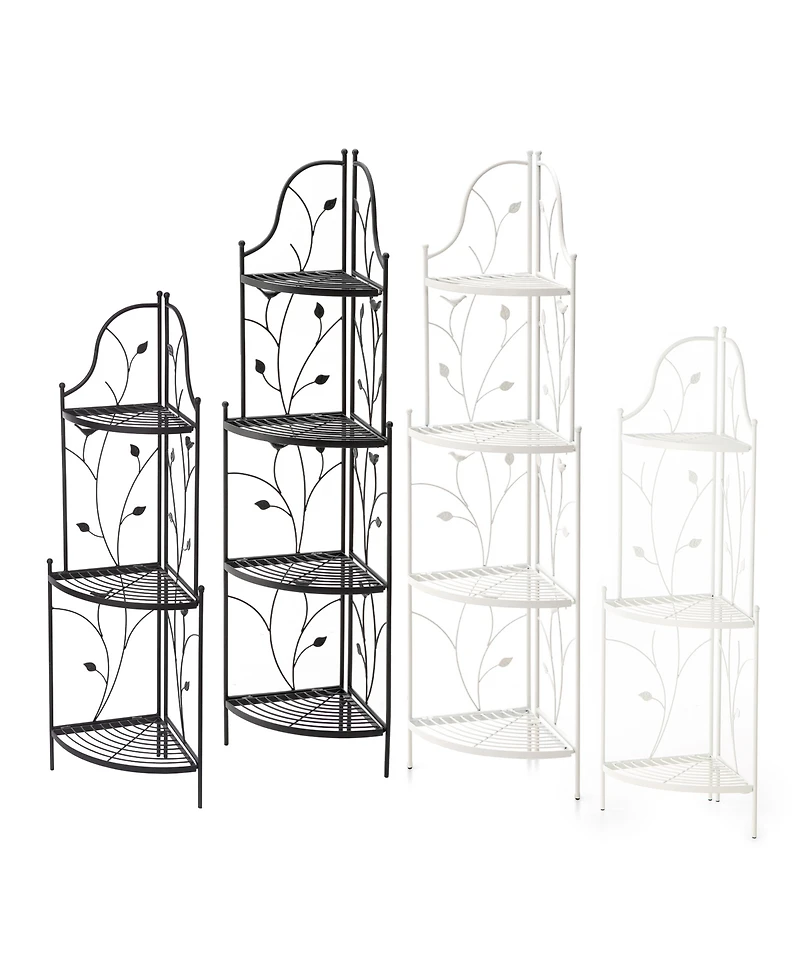 Glitzhome 52" H 4-Tiered Metal Corner Shelf Plant Stand or Storage Rack