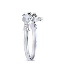 Bling Jewelry Sorority Sister Bff Celtic Irish Friendship Promise Cz Cubic Zirconia Crown Heart Claddagh Ring.925 Sterling Silver