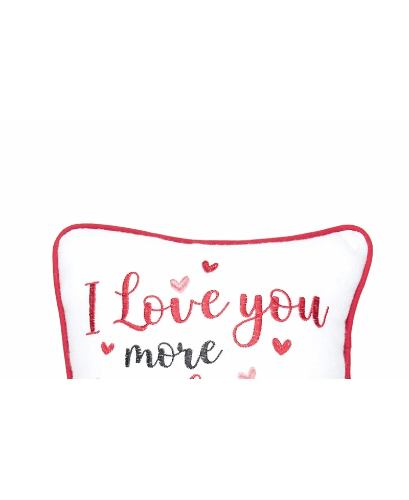 10" x 10" I Love You More Than Wine Valentine's Day Small Petite Throw Pillow