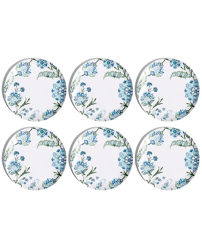 Abode Homewares Hana Ikat 10.5" Dinner Plates, Set of 6, Service for 6