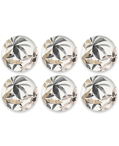 Abode Homewares Bali Leaves Salad Plates Merge, Set of 6