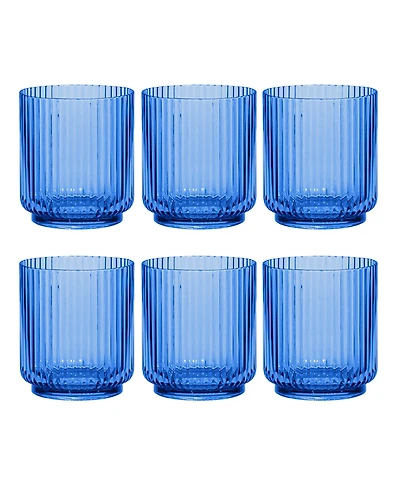 Abode Homewares Mesa Double Old Fashioned Cobalt Glasses, Set of 6