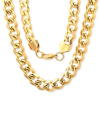 Steeltime Men's Gold-Tone Cuban 24" Link Necklace