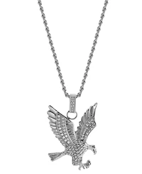 Blackjack Men's Cubic Zirconia Eagle 24" Pendant Necklace