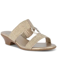 Jones New York Women's Eanna Ornamented Double Band Dress Sandals