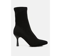 Zudio Solid Mid Heel Sock Boots