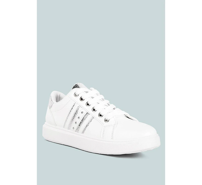 London Rag Claude Faux Leather Back Panel Detail Sneakers