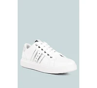 London Rag Claude Faux Leather Back Panel Detail Sneakers