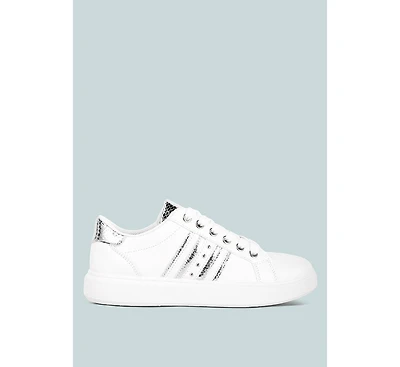 London Rag Claude Faux Leather Back Panel Detail Sneakers