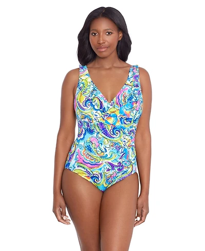 Women's Longitude Ruffle Surplice One-Piece Swimsuit
