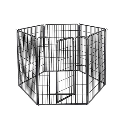 Yescom Heavy Duty Pet Playpen 6 Panel 28"x47" Dog Playpen Pet Pen Exercise Kennel Rv Camping Barrier Fence Cage for Small Medium Large Dogs