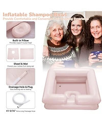 Inflatable Shampoo Bowl Kit Set of 2 Hair Washing Basins For Elderly Disabled