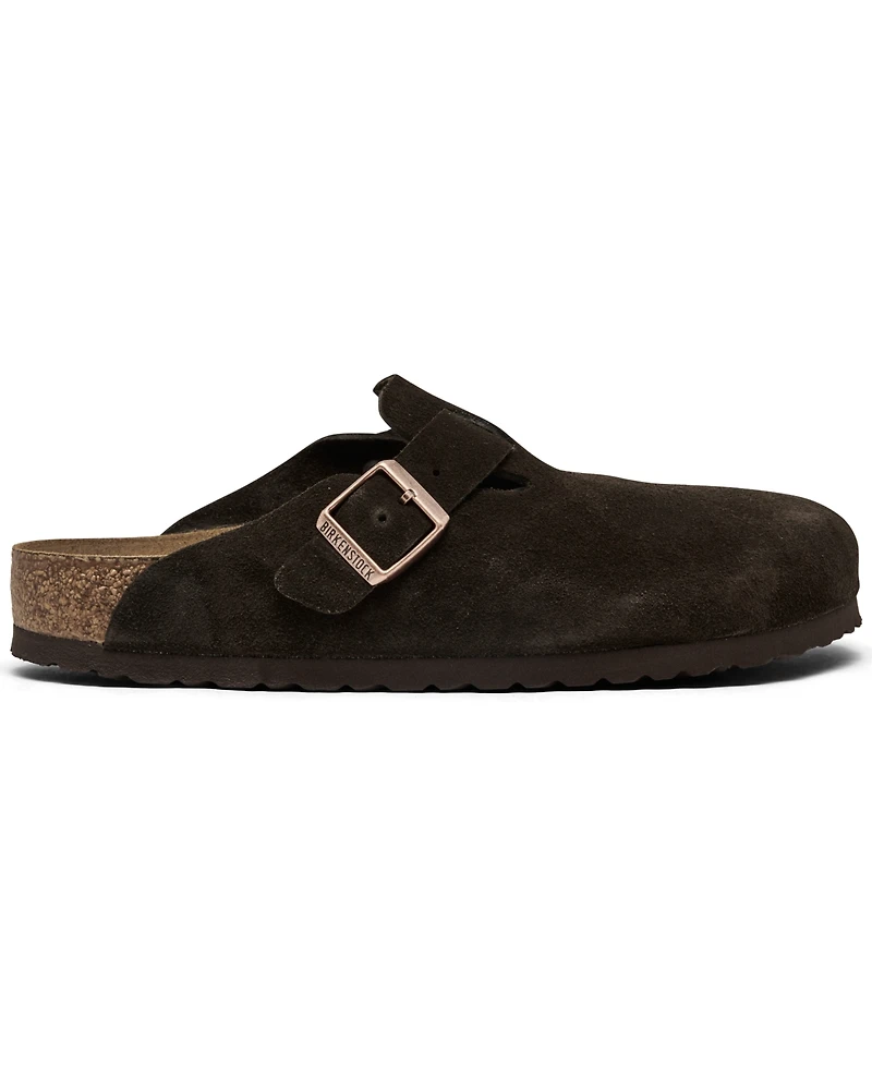 Birkenstock Men's Boston Soft Footbed Suede Leather Clogs from Finish Line