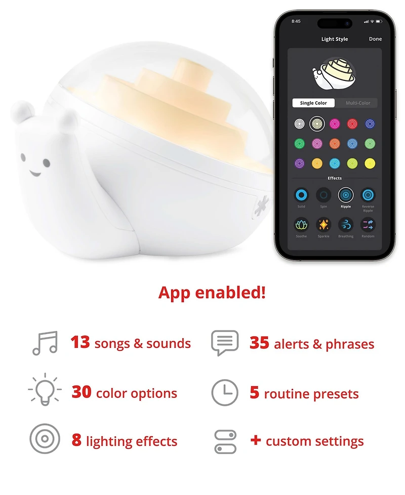 Skip Hop Smart Snail Baby Boys or Baby Girls 3-in-1 Sound and Routine Machine