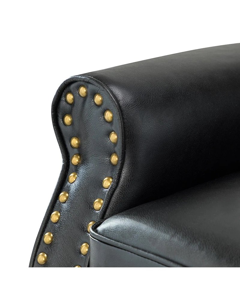 Edwin Transitional Comfy Armchair with Button-Tufted