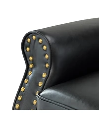 Edwin Transitional Comfy Armchair with Button-Tufted