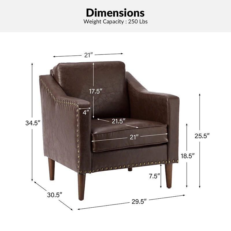 Karena Transitional Armchair with Nailhead Trims