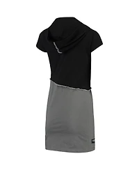 Women's Refried Apparel Black, Gray New York Jets Hooded Mini Dress