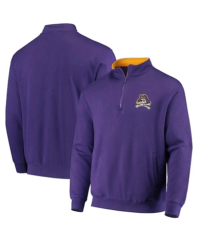 Men's Colosseum Purple Ecu Pirates Tortugas Logo Quarter-Zip Jacket