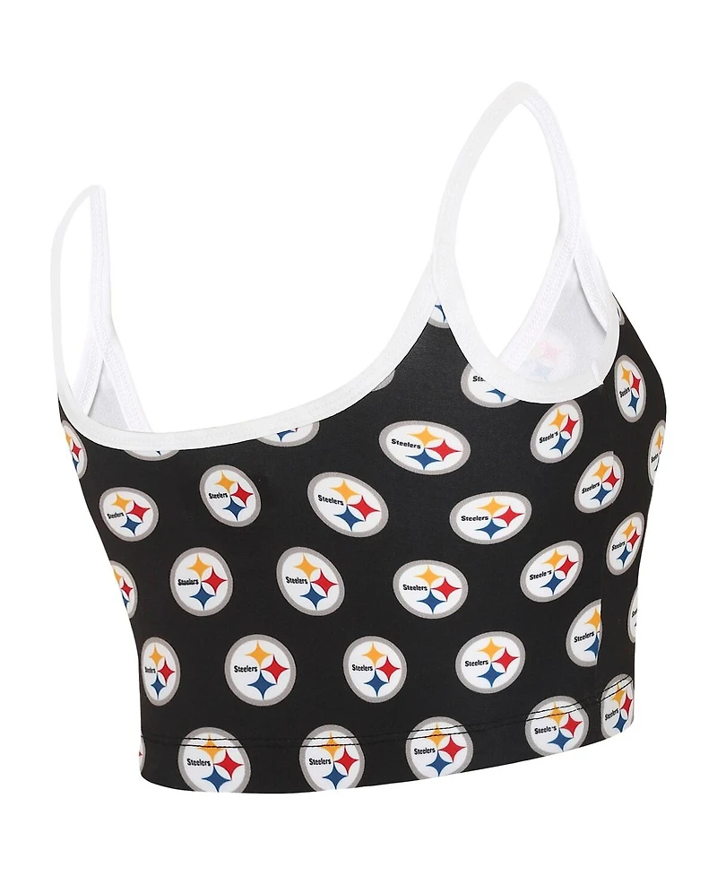 Women's Concepts Sport Black Pittsburgh Steelers Gauge Lounge Bralette