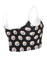 Women's Concepts Sport Black Pittsburgh Steelers Gauge Lounge Bralette