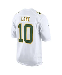 Men's Nike Jordan Love White Green Bay Packers Fashion Game Jersey