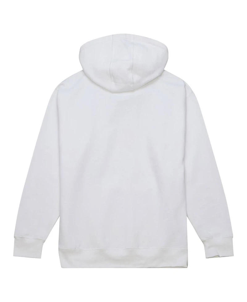 Men's Mitchell & Ness x Tats Cru White Philadelphia 76ers Hardwood Classics Brick Pullover Hoodie