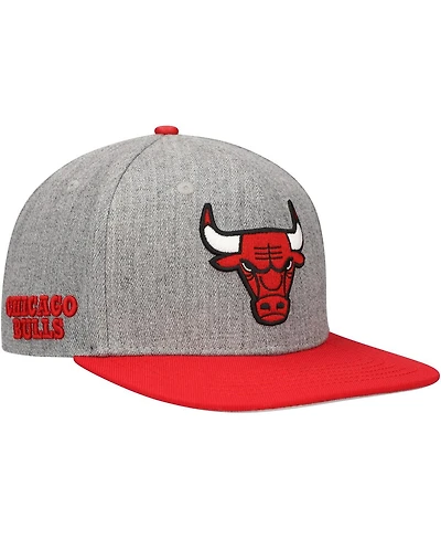 Men's Pro Standard Gray, Red Chicago Bulls Classic Logo Two-Tone Snapback Hat