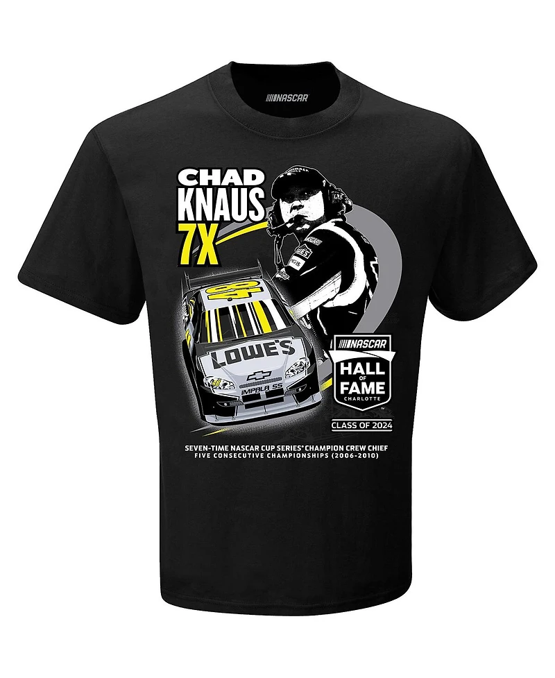 Men's Checkered Flag Sports Black Chad Knaus Nascar Hall of Fame Class 2024 T-shirt