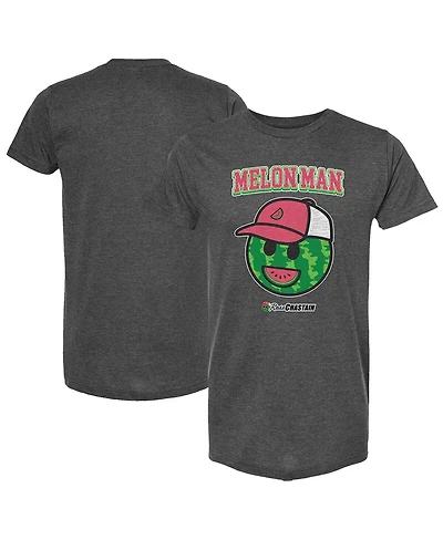 Men's Checkered Flag Sports Heather Charcoal Ross Chastain Melon Man Logo T-shirt