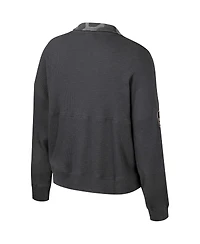 Women's Colosseum Heather Charcoal Oklahoma Sooners Oht Military-Inspired Appreciation Payback Henley Thermal Sweatshirt