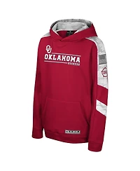 Big Boys Colosseum Crimson Oklahoma Sooners Oht Military-Inspired Appreciation Cyclone Digital Camo Pullover Hoodie