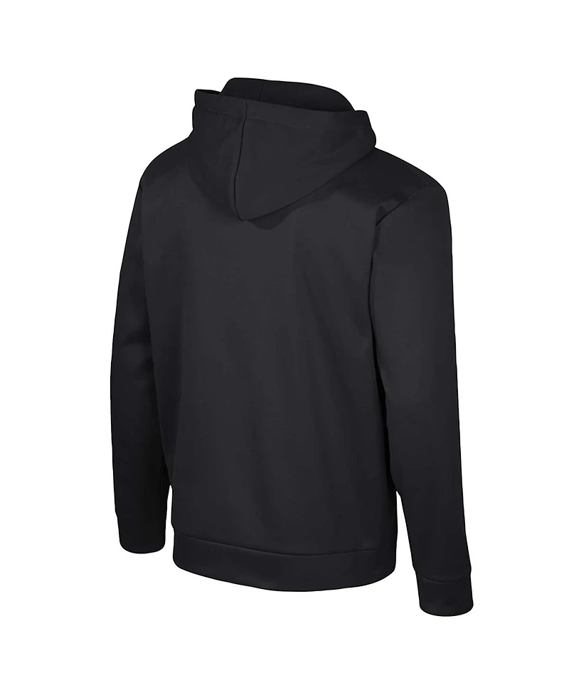 Men's Colosseum Black Alabama Crimson Tide Quarter-Zip Hoodie