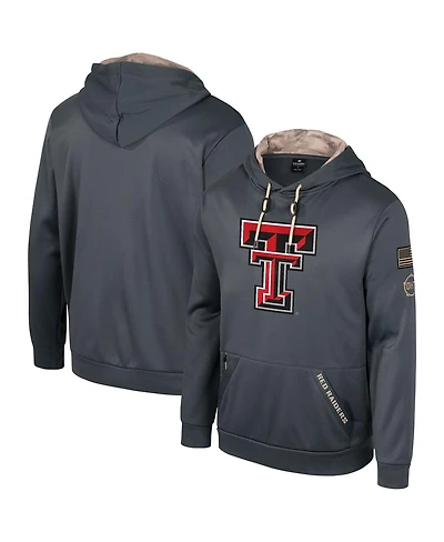Men's Colosseum Charcoal Texas Tech Red Raiders Oht Military-Inspired Appreciation Pullover Hoodie