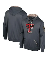 Men's Colosseum Charcoal Texas Tech Red Raiders Oht Military-Inspired Appreciation Pullover Hoodie