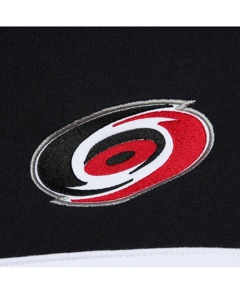 Men's Mitchell & Ness Red, Black Carolina Hurricanes Head Coach Pullover Hoodie