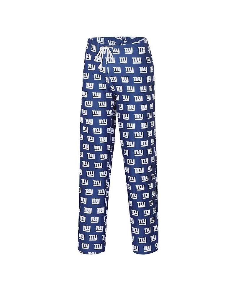 Women's Concepts Sport Royal New York Giants Gauge Allover Print Sleep Pants