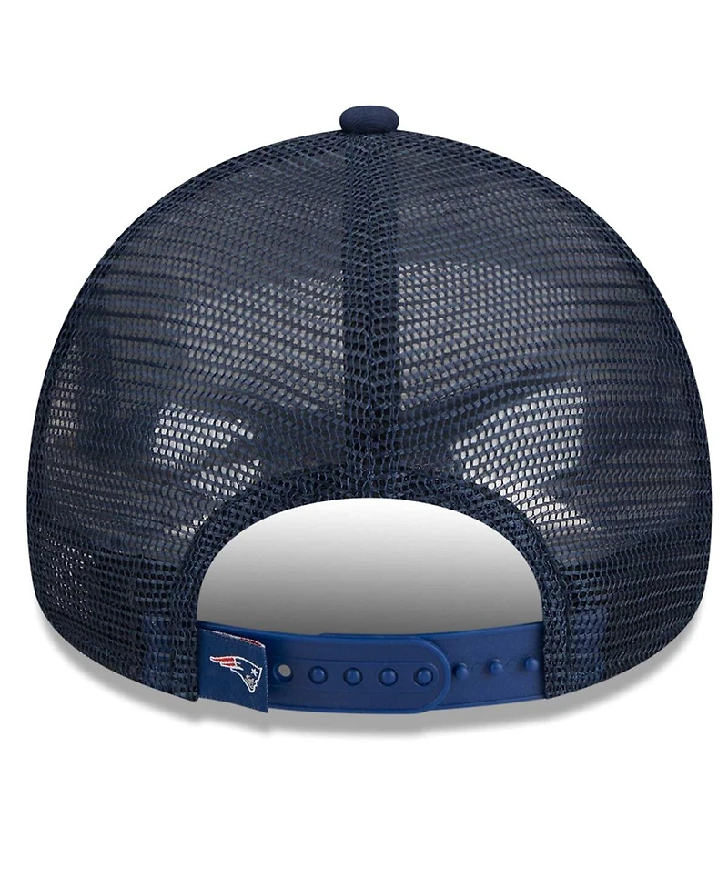 Men's New Era Navy New England Patriots Caliber Trucker 9FORTY Adjustable Hat