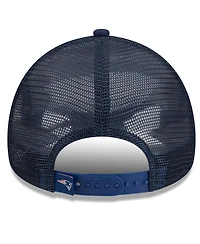Men's New Era Navy New England Patriots Caliber Trucker 9FORTY Adjustable Hat