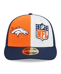 Men's New Era Orange, Navy Denver Broncos 2023 Sideline Low Profile 59FIFTY Fitted Hat