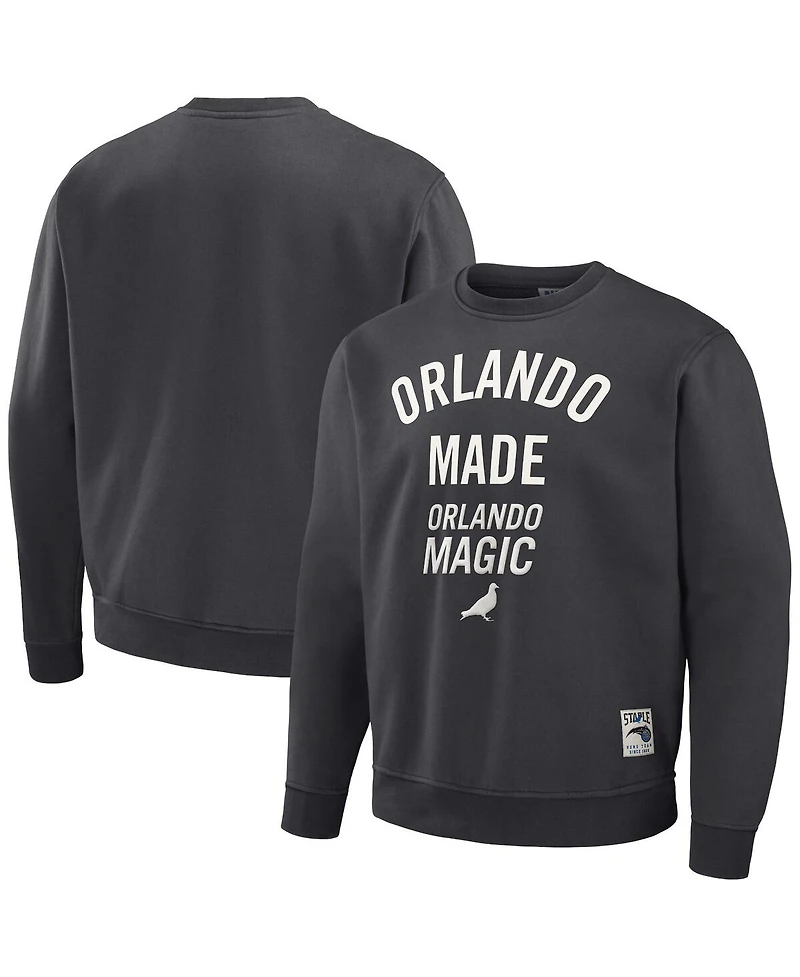 Men's Nba x Staple Anthracite Orlando Magic Plush Pullover Sweatshirt
