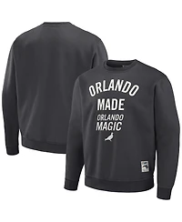 Men's Nba x Staple Anthracite Orlando Magic Plush Pullover Sweatshirt