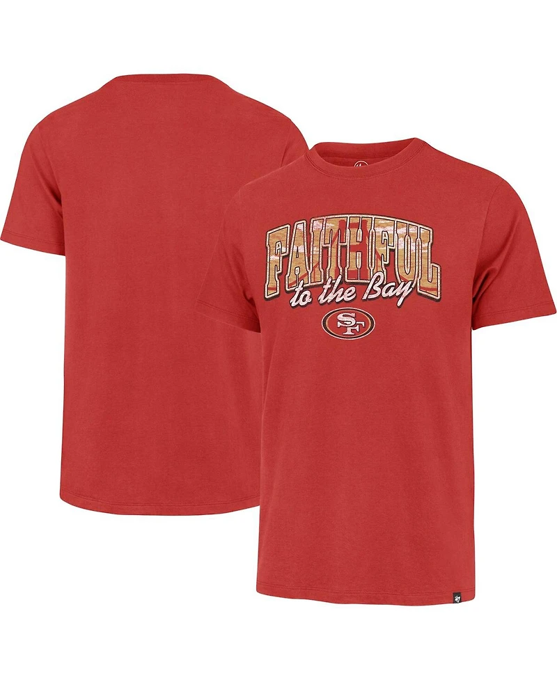 Men's '47 Brand Scarlet Distressed San Francisco 49ers Regional Franklin T-shirt