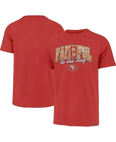 Men's '47 Brand Scarlet Distressed San Francisco 49ers Regional Franklin T-shirt