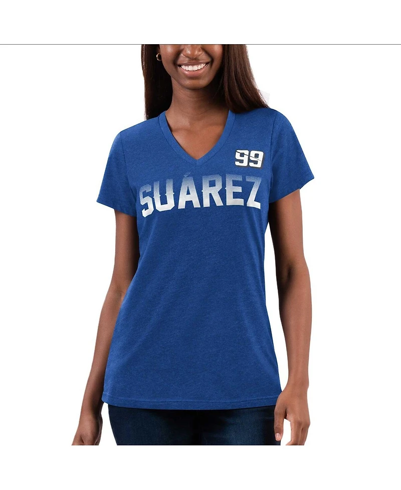 Women's G-iii 4Her by Carl Banks Royal Daniel Suarez Snap V-Neck T-shirt