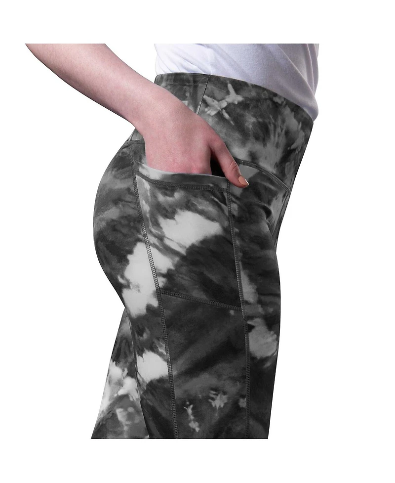 Women's Msx by Michael Strahan Black San Francisco 49ers Aubrey Tie-Dye Leggings